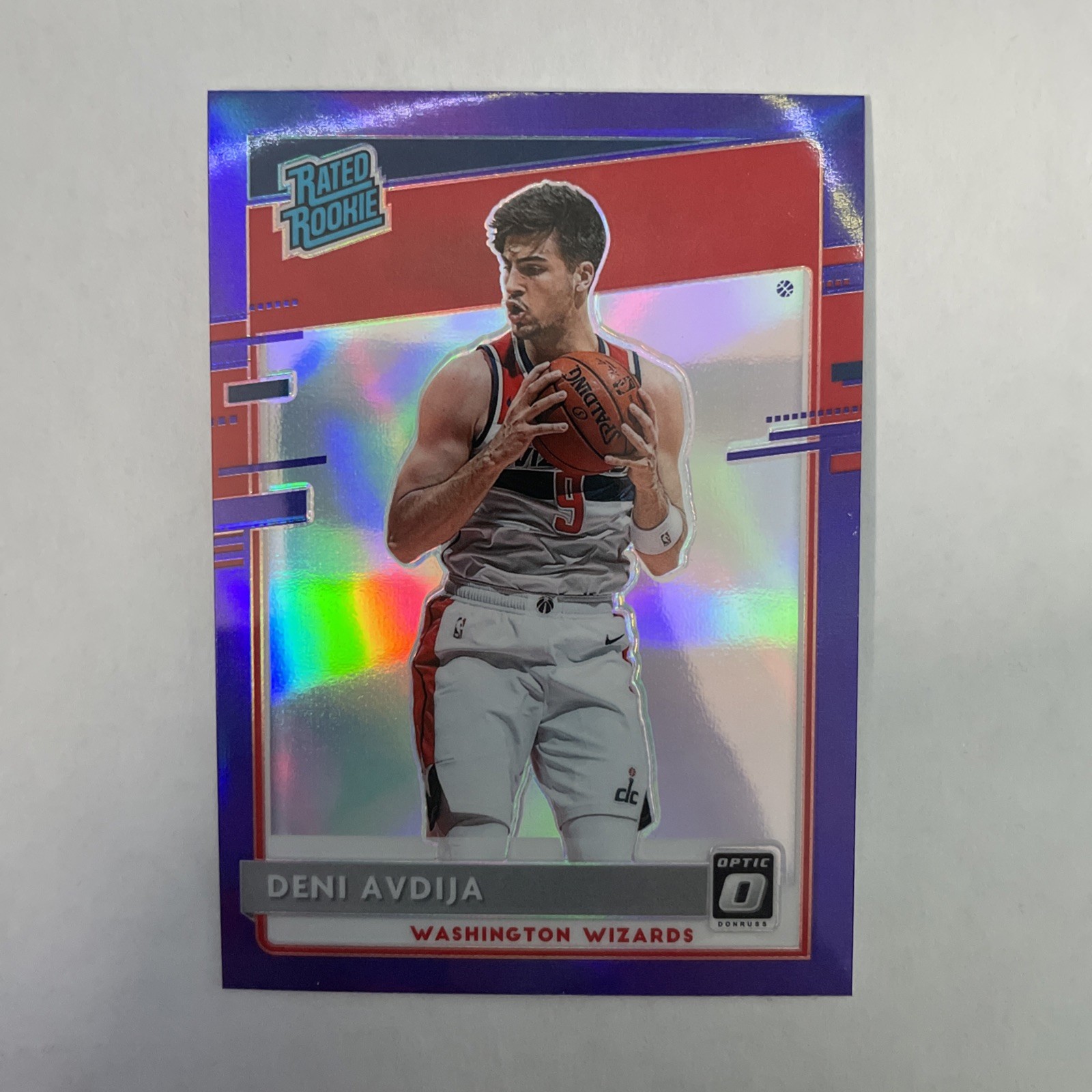 Deni Avdija 2020-21 Panini Donruss Optic Basketball Purple Holo Prizm RC SP #159