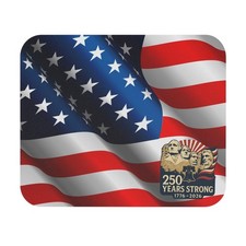 Rectangle Mouse Pad, Patriotic Desk Accessory, Office Decor, USA Flag Design,