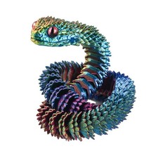 3D Printed Snake Full Articulated Flexible Fidget Fidget Toy Desk Car Decor