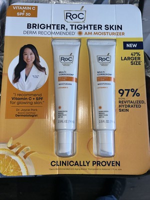 RoC, Multi Correxion, Vitamin C + SPF 30 Moisturizer, Revive + Glow, Pack Of 2