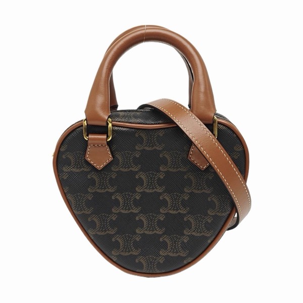 Authentic Pre‑owned Celine Mini Heart Triomphe Canvas Handbag