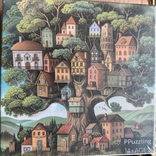 Fantasy Tree House 1000 Pc Jigsaw Puzzle, Brand New-Sealed Box!