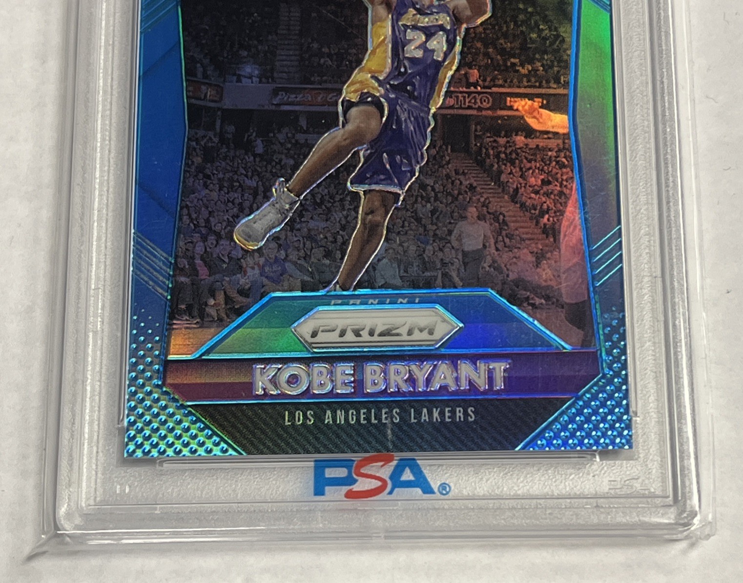 Kobe Bryant PSA 9 2015-16 Panini Prizm Light Blue Prizm / 199 Lakers view 4