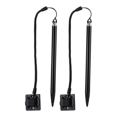 2pcs Resistive Touch Screens Pen Spring Resistive Pen, Black