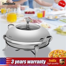 24cm Round Chafing Dish Stainless Steel Catering Buffet Chafer Food Warmer & Lid