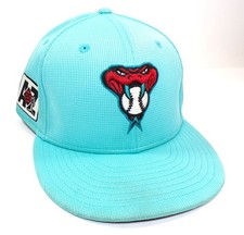 2025 Ildemaro Vargas #15 D-Backs Team Issued Spring Training Teal Cap COA