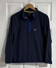 VTG Patagonia NENIA Pullover Girls SIZE 14 Youth T snap DARK BLUE STY 65370