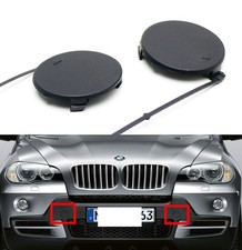 Unpaintedprimed 2 Front Bumper Tow Hook Cap Covers For 2007-10 Pre-lci Bmw X5 Unpaintedprimed 2 Front Bumper Tow Hook Cap Covers For 2007-10 Pre-lci Bmw X5