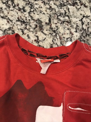 VTG PUMA T-Shirt Spell Out Tee Youth Boys XL - Picture 5 of 9