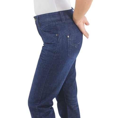 Pantalones vaqueros elásticos de mujer corte recto pierna recta bootcut - Imagen 5 de 8