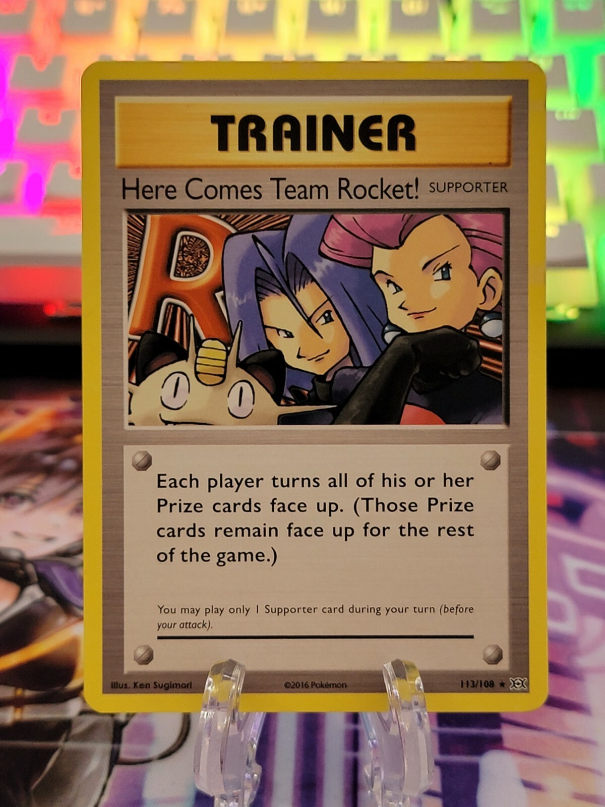 Pokemon : XY EVOLUTIONS - SECRET RARE - HERE COMES TEAM ROCKET - 113/108 - NM