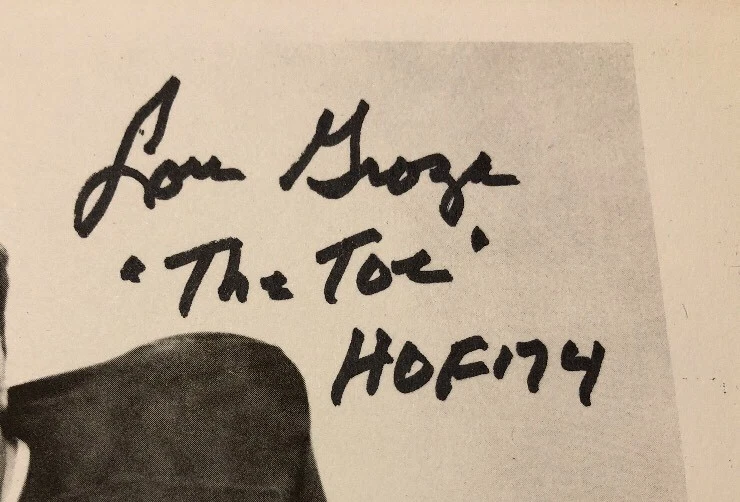 Foto de cerveza Carling etiqueta negra Cleveland Browns Lou Groza autógrafo automático de la corte Foto 3 de 4