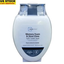 Premium Soft Toilet Seat Elongated Memory Foam Slow Close Flip Slider Hinges New
