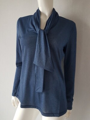 RIANI Bluse Lurex blau elastisch Gr.40=UK14**NEU*