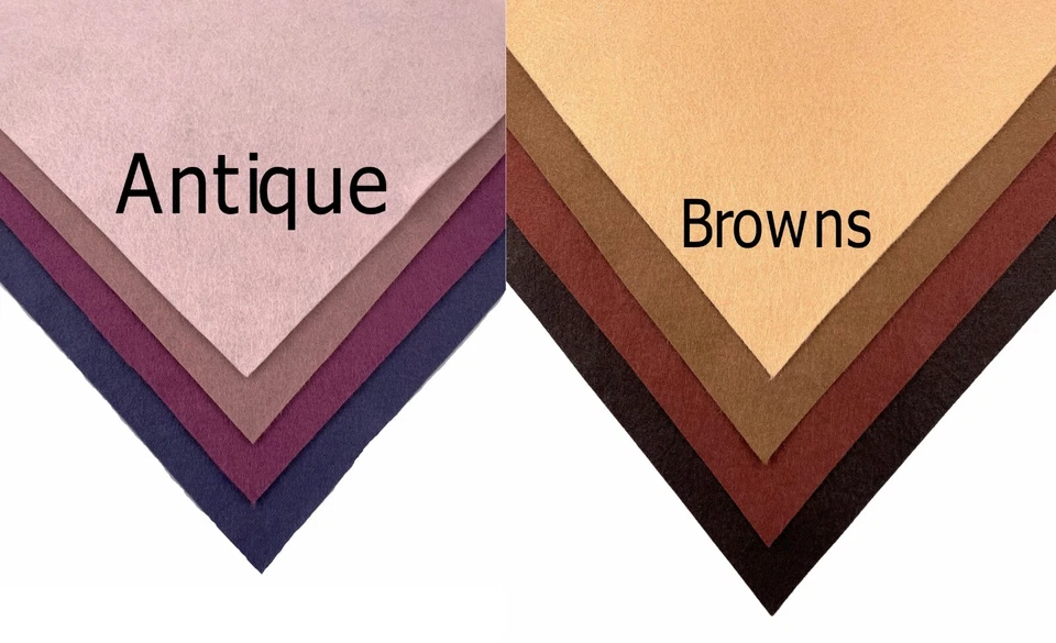 Wool mix felt, choice of colour packs each with 4 sheets 9"x9" - for all crafts - Image 2 of 4