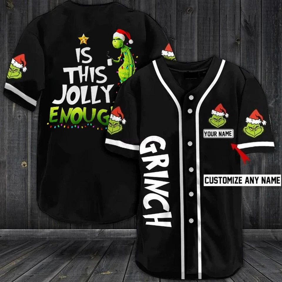 2025 The G-rinch is this jolly enough Christmas Baseball JERSEY, GIFT HALLOWEEN
