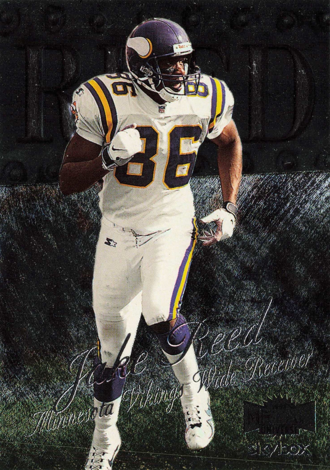 Jake Reed #176 1999 SkyBox Metal Universe Minnesota Vikings