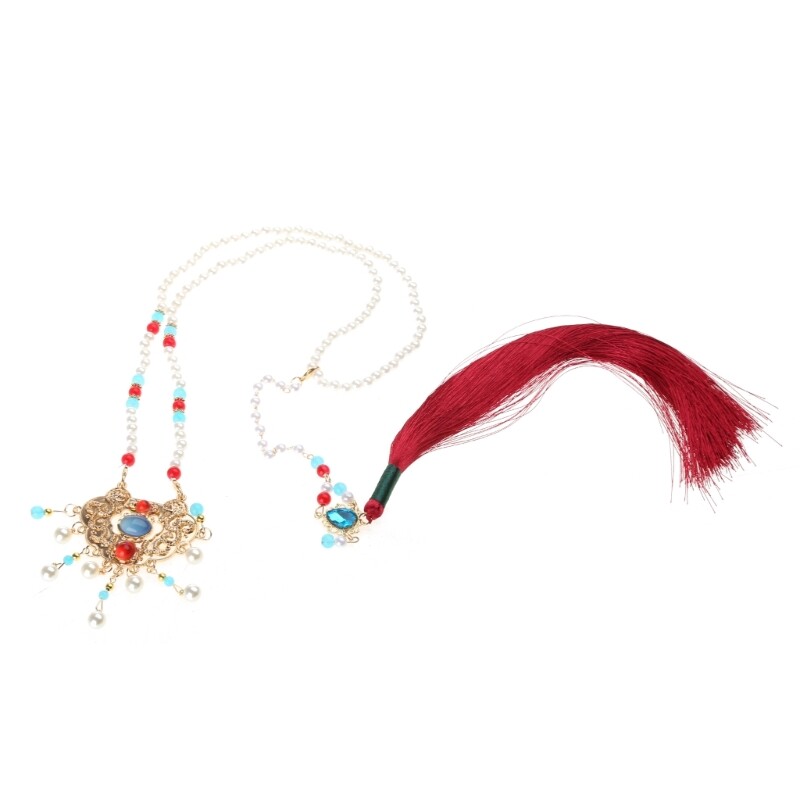 Charming Hanfu Necklace Tassels Necklace Pearls Neck…