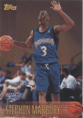その他 NBA 50topps 96-97#177stephon Margury+1sc 1996-97 Topps #177 Stephon Marbury RC Timberwolves NBA Basketball
