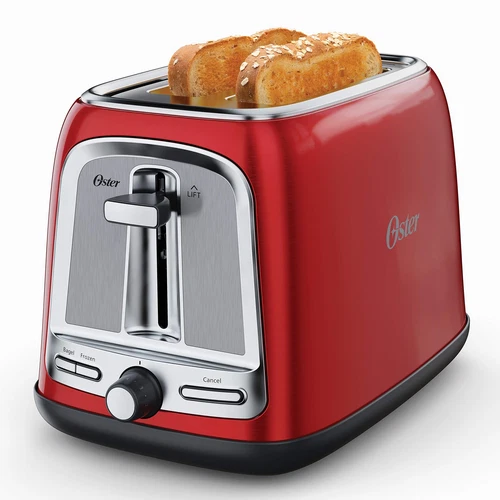 Oster® 2-Slice Toaster with Advanced Toast Technology, Candy Apple Red