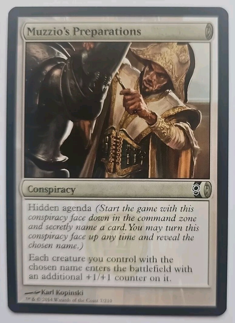 MTG Magic The Gathering Card Muzzio's Preparations Conspiracy 2014 