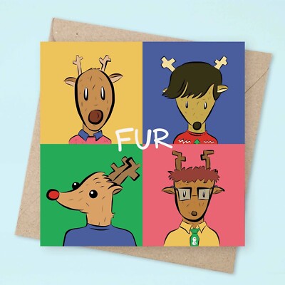 Blur Parody Best of Fur Weihnachtsgrußkarte | süßes Rentier | Album Konvolut