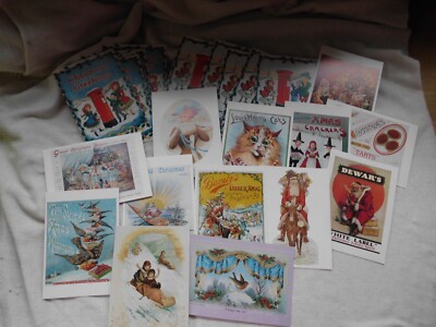 KONVOLUT VINTAGE VIKTORIANISCHER STIL MODERNE WEIHNACHTEN POSTKARTEN von RICHTERN hauptsächlich