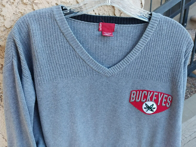 つねです Ohio State Buckeyes v-neck sweater, upper body ribbing, sz XXL
