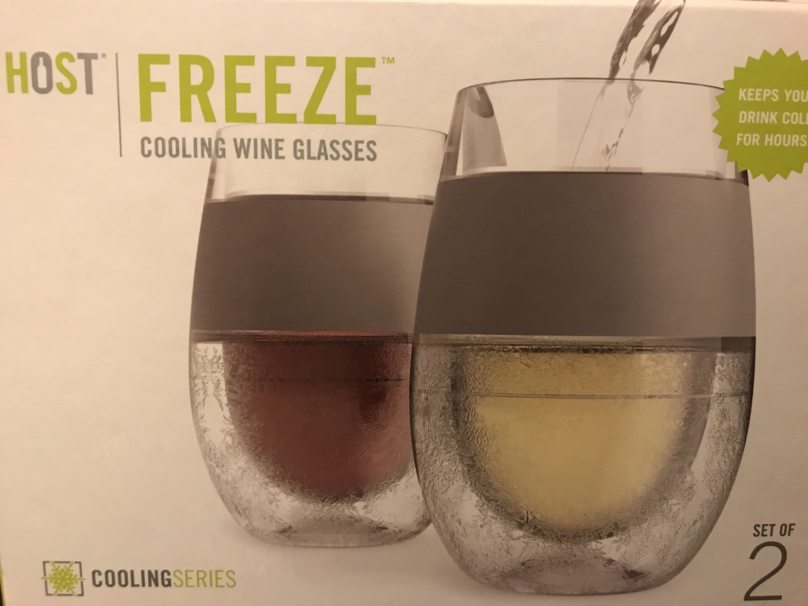 Freeze Cooling Wine Glasses Set Of 2 By Host Gray For Freeze Cooling Wine Glasses Set Of 2 By Host Gray For