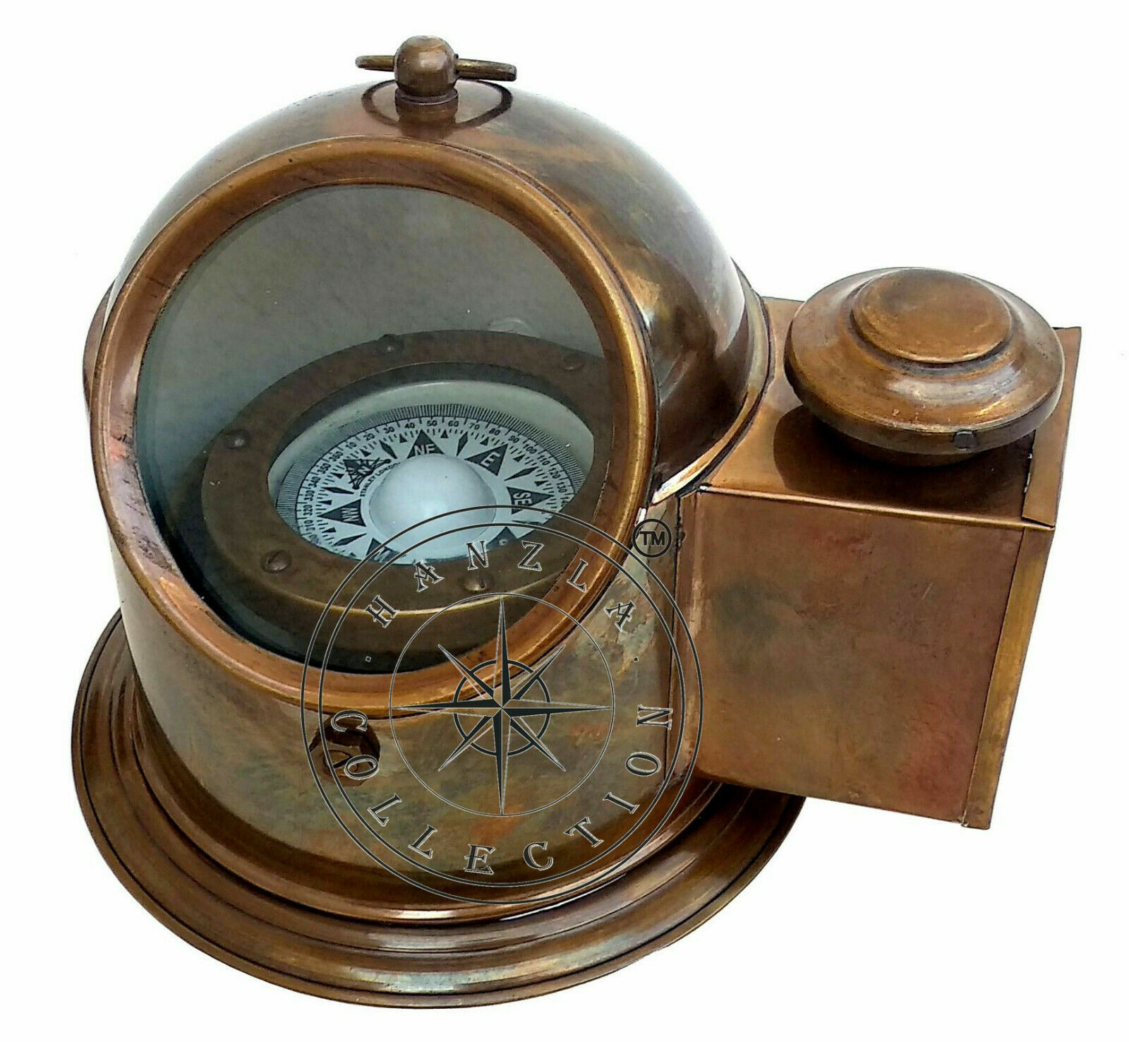 Vintage Marine Binnacle Boat Oil Lamp Brass | Grelly USA