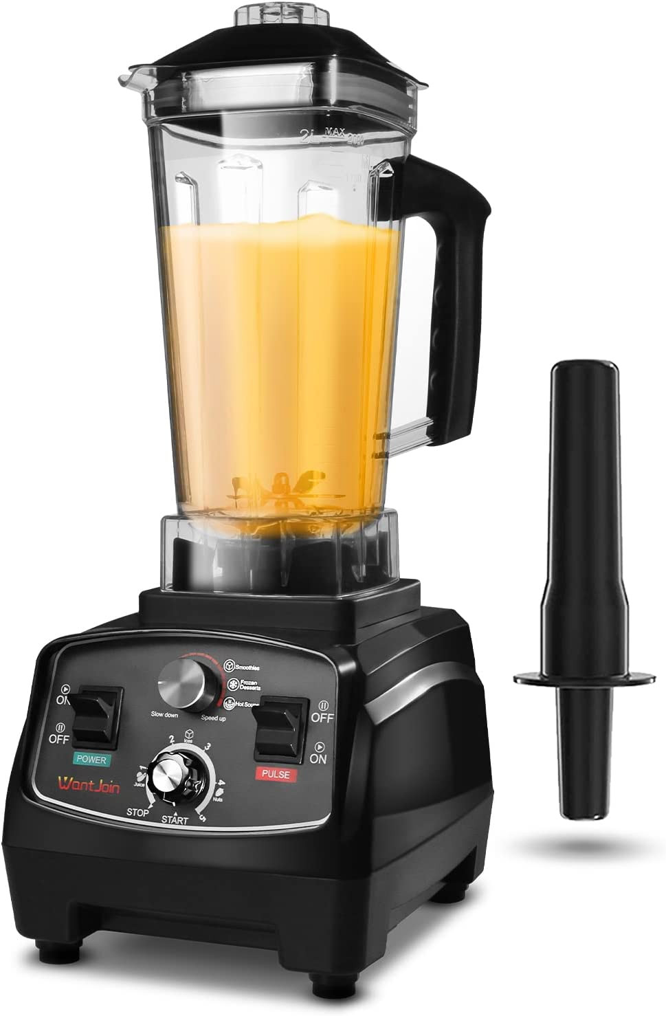 Commercial Kitchen Blender 1800W High Power Electric Countertop Food Processor