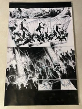 INSANE CLOWN POSSE #11 original comic art 2001 HALF SPLASH AXE BLOOD BATTLE ICP