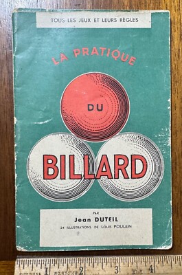 VTG 1940s booklet La Pratique du Billard Jean Duteil Pool Billiards Tips French
