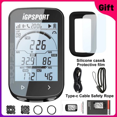 Bike GPS Computer Auto Backlight Speedometer ANT+ Cadence & Speed Sensor