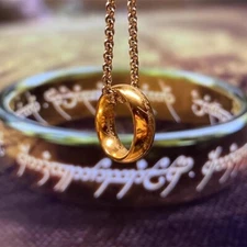 Lord of the Rings Glow In The Dark The One Ring With Chain The Hobbit Frodo Gift