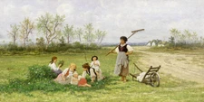 perfect oil painting handpainted on canvas "Happy life in the country"N9832