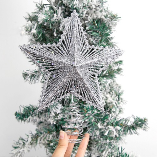 Pentagramm-Ornamente Weihnachtsbaum-Stern-Dekoration Glitzernde Szenerie : - Bild 10 von 22