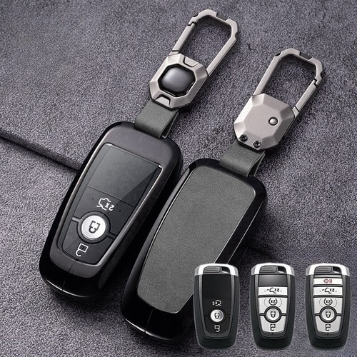 Zinc Alloy TPU Leather Car Key Case Cover For Ford Bronco Escape Sport Mustang - Picture 5 of 18