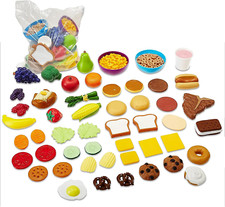 New Sprouts Complete Play Food Set - 50 Pieces, Ages 2 Toddler Play Food, Kitch
