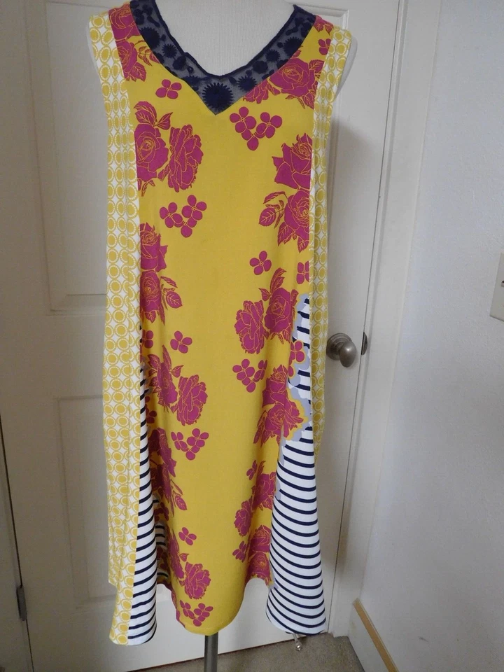 Darling Wmn's MATILDA JANE «Золотой ключик» трапециевидный цветочный/Geo/полосатый Shift платье M - Изображение 3 из 4