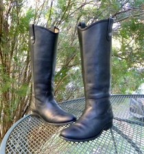 FRYE Black Leather Knee Hi Boots Extended Calf Tall Riding Boots Womens 7B