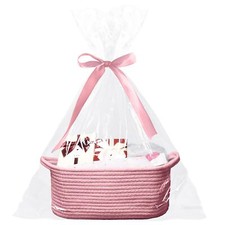 Baby Gift Basket with Gift Bags and Ribbons 12x 8x 5 Inch Basket for Baby and...