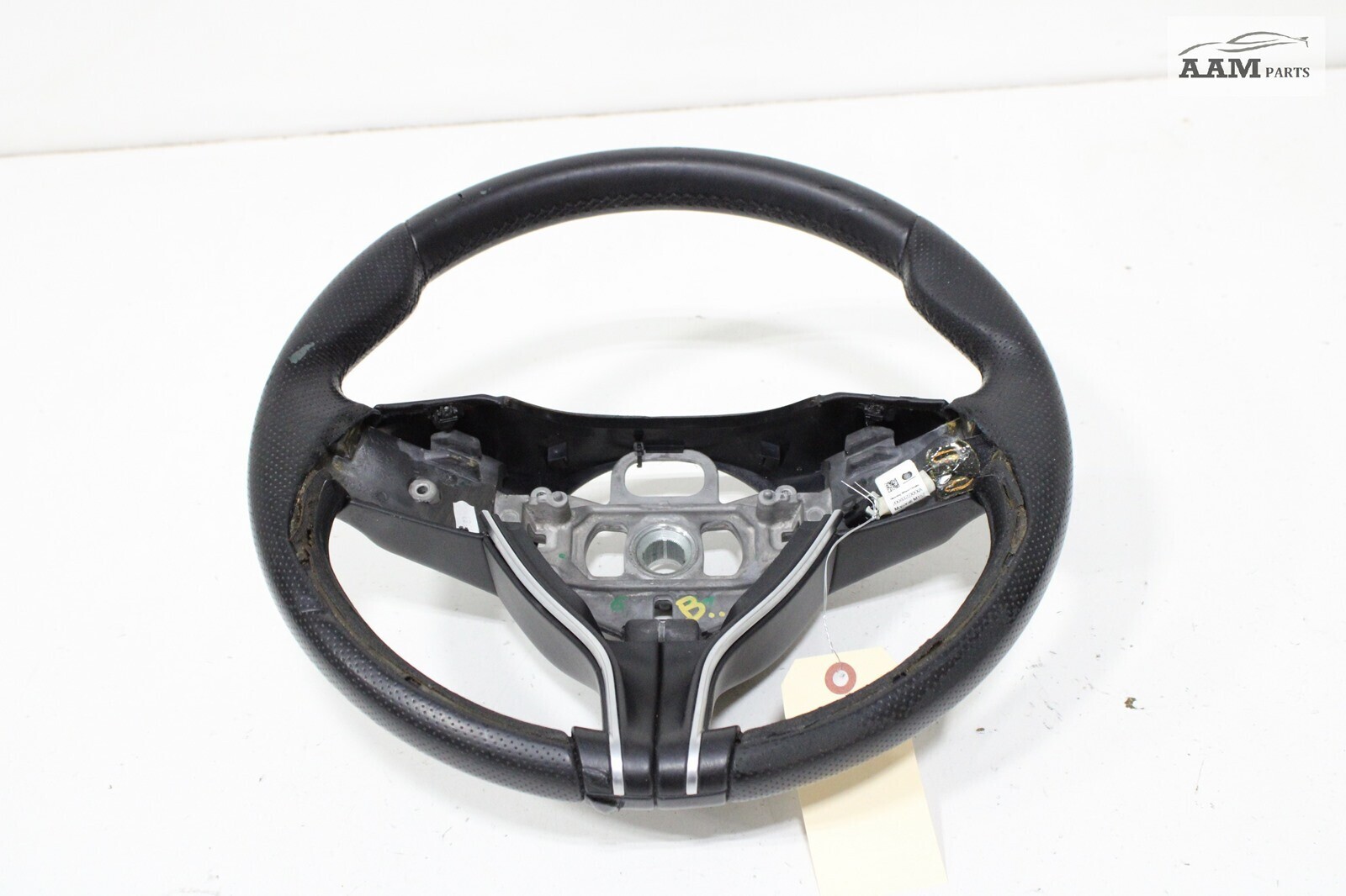 2014-2020 MASERATI GHIBLI M157 FRONT LEFT DRIVER STEERING RING LEATHER BLACK OEM