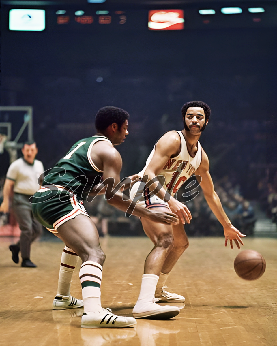 NBA New York Knicks Walt Frazier Game Action Color X 10 Photo