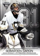 2003-04 Titanium Retail Jersey Number Parallels #80 Sebastien Caron