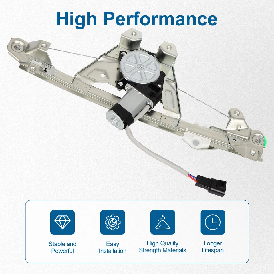 For 2000 Saturn LS LS1 LS2 Sedan Rear Passenger Side Window Regulator with Motor - Image 3 of 4