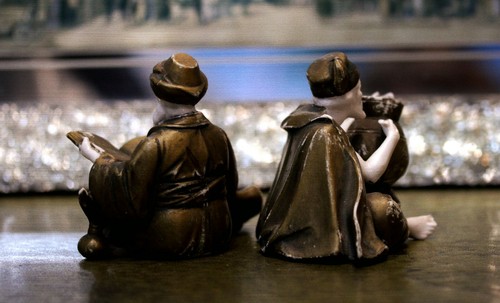 Unique Antique 2 Small Porcelain Collectible Figurines - Schafer & Vater - Picture 6 of 12