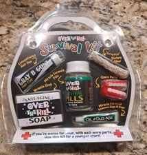 OVER THE HILL SURVIVAL KIT PARTY NOVELTY GAG GIFT 6 PIECE OLD AGE 