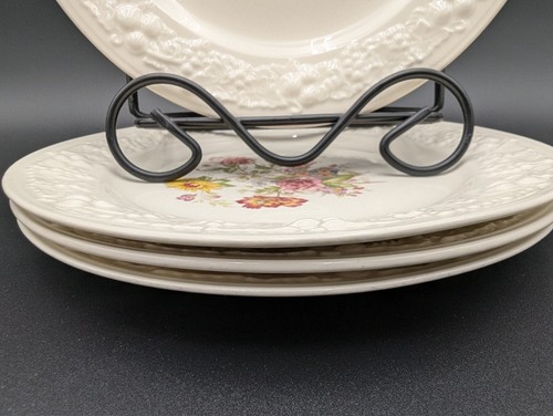 Homer Laughlin Eggshell Theme Bread Dessert Plates Set of 4 Floral Center TH6 - Picture 2 of 9