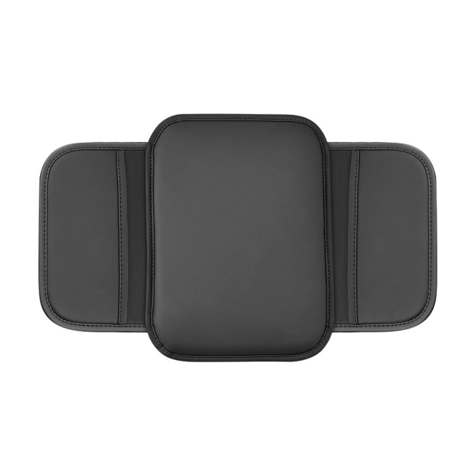 PU Leather Car Armrest Cushion Protector W/Storage Bag For Interior Accessories
